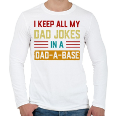 PRINTFASHION DAD-A-BASE - Férfi hosszú ujjú póló - Fehér