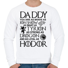 PRINTFASHION Daddy GOT - Férfi pulóver - Fehér