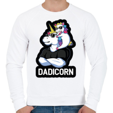 PRINTFASHION Dadicorn - Férfi pulóver - Fehér férfi pulóver, kardigán