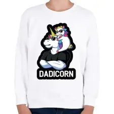 PRINTFASHION Dadicorn - Gyerek pulóver - Fehér gyerek pulóver, kardigán
