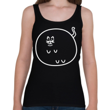 PRINTFASHION Dagi cica - Női atléta - Fekete női trikó