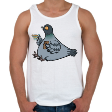 PRINTFASHION Dagi galamb - Férfi atléta - Fehér atléta, trikó
