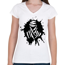 PRINTFASHION Dakar  - Női V-nyakú póló - Fehér női póló