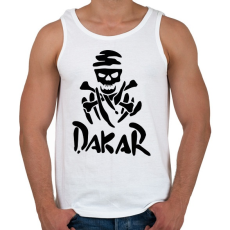 PRINTFASHION Dakar skull - Férfi atléta - Fehér