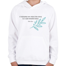 PRINTFASHION Dalai Láma - 2 - Gyerek kapucnis pulóver - Fehér gyerek pulóver, kardigán