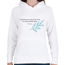 PRINTFASHION Dalai Láma - 2 - Női kapucnis pulóver - Fehér női pulóver, kardigán