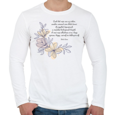 PRINTFASHION Dalai Láma idézet - Férfi hosszú ujjú póló - Fehér