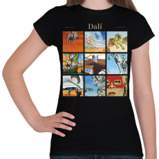 PRINTFASHION Dalí - részletek - Női póló - Fekete