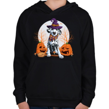 PRINTFASHION Dalmata halloween - Gyerek kapucnis pulóver - Fekete gyerek pulóver, kardigán