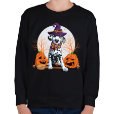 PRINTFASHION Dalmata halloween - Gyerek pulóver - Fekete gyerek pulóver, kardigán