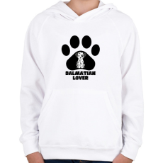 PRINTFASHION Dalmatian Lover - Gyerek kapucnis pulóver - Fehér