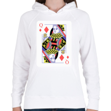 PRINTFASHION Dáma káró - Női kapucnis pulóver - Fehér női pulóver, kardigán