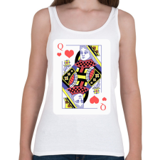 PRINTFASHION Dáma szív - Női atléta - Fehér női trikó