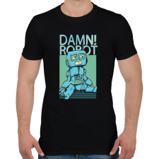 PRINTFASHION Damn Robot- - Férfi póló - Fekete férfi póló