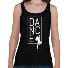 PRINTFASHION Dance (white) - Női atléta - Fekete női trikó