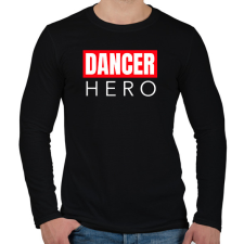PRINTFASHION DANCER HERO - Férfi hosszú ujjú póló - Fekete férfi póló
