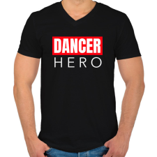 PRINTFASHION DANCER HERO - Férfi V-nyakú póló - Fekete férfi póló