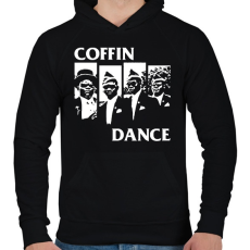 PRINTFASHION Dancing Coffin Guys - Férfi kapucnis pulóver - Fekete