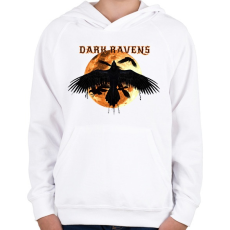 PRINTFASHION dark ravens - Gyerek kapucnis pulóver - Fehér