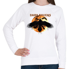 PRINTFASHION dark ravens - Női pulóver - Fehér női pulóver, kardigán