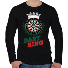 PRINTFASHION Dart King - Férfi hosszú ujjú póló - Fekete férfi póló