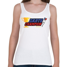 PRINTFASHION Darts bajnok - Női atléta - Fehér női trikó