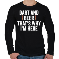PRINTFASHION Darts&beer - Férfi hosszú ujjú póló - Fekete