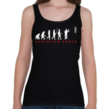 PRINTFASHION Darts Evolúció - Női atléta - Fekete női trikó