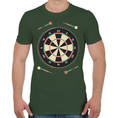PRINTFASHION Darts - Férfi póló - Katonazöld