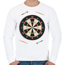 PRINTFASHION Darts - Férfi pulóver - Fehér férfi pulóver, kardigán
