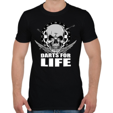 PRINTFASHION Darts for Life - Férfi póló - Fekete férfi póló