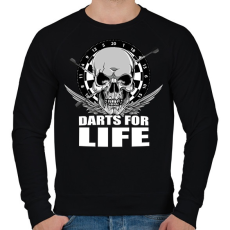 PRINTFASHION Darts for Life - Férfi pulóver - Fekete