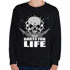 PRINTFASHION Darts for Life - Gyerek pulóver - Fekete