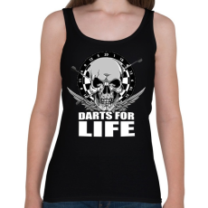 PRINTFASHION Darts for Life - Női atléta - Fekete