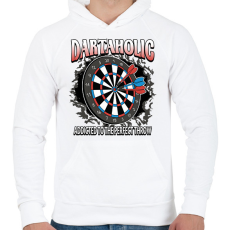 PRINTFASHION Darts függő - Férfi kapucnis pulóver - Fehér