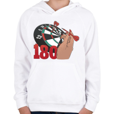 PRINTFASHION Darts - Gyerek kapucnis pulóver - Fehér gyerek pulóver, kardigán