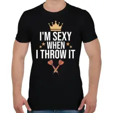 PRINTFASHION Darts mester - Férfi póló - Fekete férfi póló