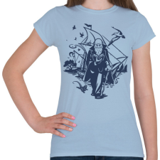 PRINTFASHION Darwin utazásai - Női póló - Világoskék női póló