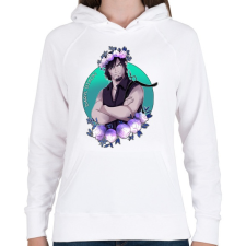 PRINTFASHION DarylD - Női kapucnis pulóver - Fehér női pulóver, kardigán