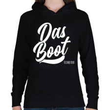 PRINTFASHION DAS BOOT - Női kapucnis pulóver - Fekete női pulóver, kardigán