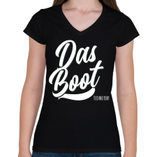 PRINTFASHION DAS BOOT - Női V-nyakú póló - Fekete női póló