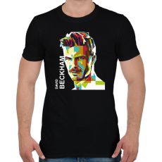 PRINTFASHION David Beckham focista - Férfi póló - Fekete