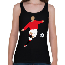 PRINTFASHION David Beckham - Női atléta - Fekete női trikó