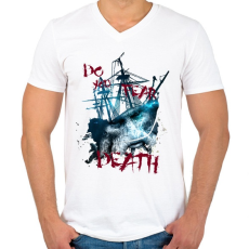 PRINTFASHION davytheme-01.png - Férfi V-nyakú póló - Fehér