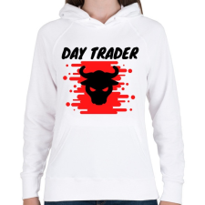PRINTFASHION day trader - Női kapucnis pulóver - Fehér női pulóver, kardigán