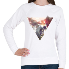 PRINTFASHION Daylight moon - Női pulóver - Fehér női pulóver, kardigán