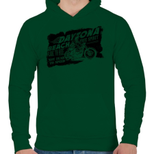 PRINTFASHION Daytona - Férfi kapucnis pulóver - Sötétzöld férfi pulóver, kardigán