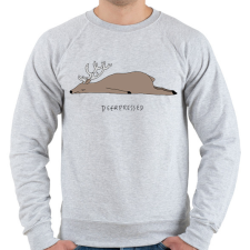 PRINTFASHION De(er)pressed - Férfi pulóver - Sport szürke férfi pulóver, kardigán