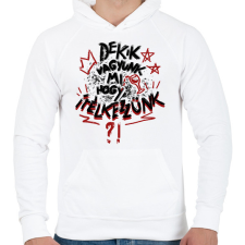 PRINTFASHION De kik vagyunk mi, hogy ítélkezzünk? - Férfi kapucnis pulóver - Fehér férfi pulóver, kardigán
