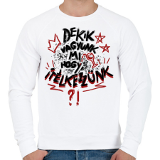 PRINTFASHION De kik vagyunk mi, hogy ítélkezzünk? - Férfi pulóver - Fehér férfi pulóver, kardigán